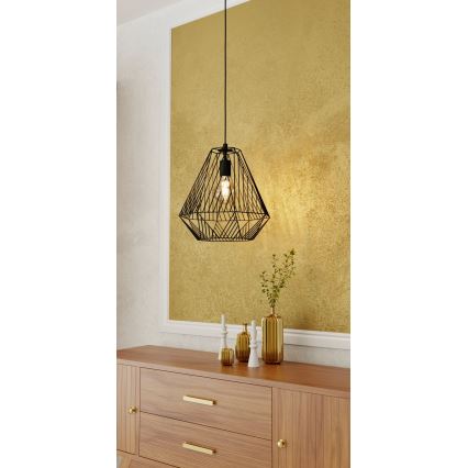 Eglo - Chandelier on a string 1xE27/40W/230V black