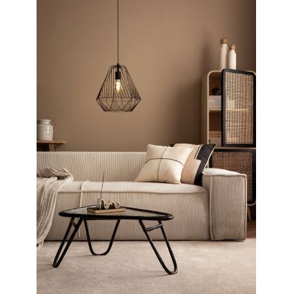 Eglo - Chandelier on a string 1xE27/40W/230V black
