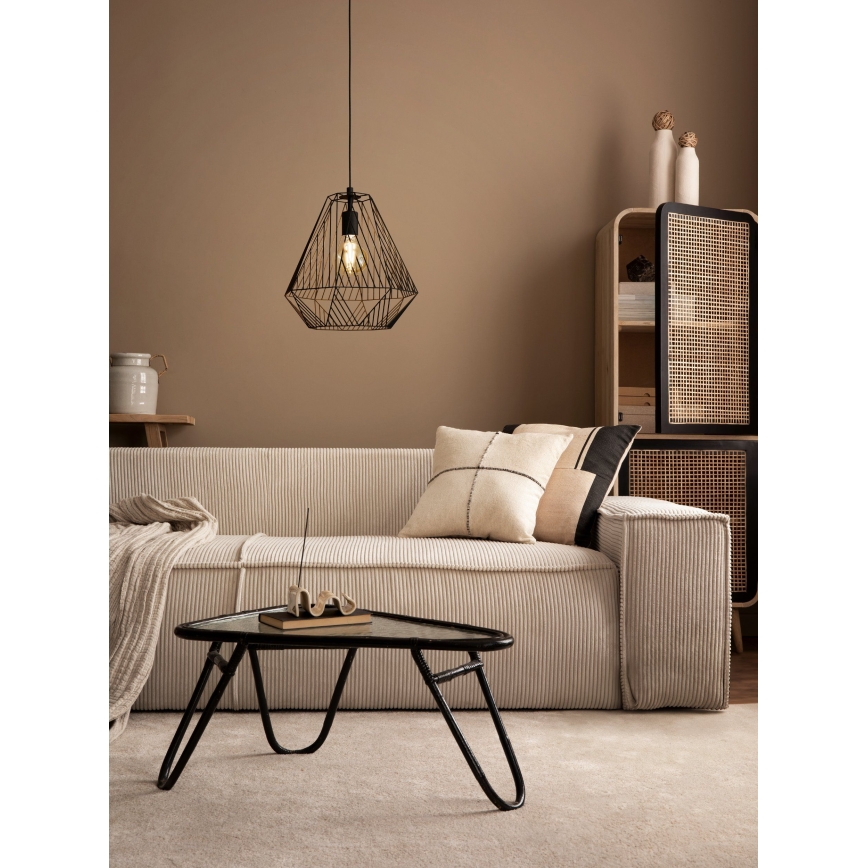 Eglo - Chandelier on a string 1xE27/40W/230V black