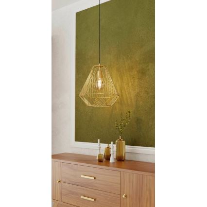 Eglo - Chandelier on a string 1xE27/40W/230V gold