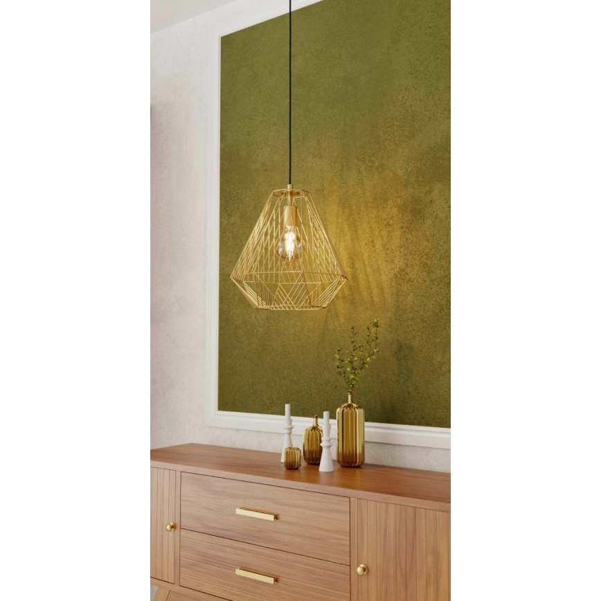 Eglo - Chandelier on a string 1xE27/40W/230V gold