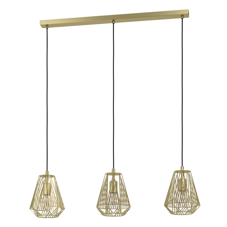 Eglo - Chandelier on a string 3xE27/40W/230V gold