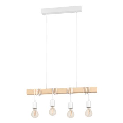 Eglo - Cable-hung pendant TOWNSHEND 4xE27/60W/230V