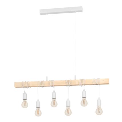 Eglo - Chandelier on a string TOWNSHEND 6xE27/60W/230V - FSC certified
