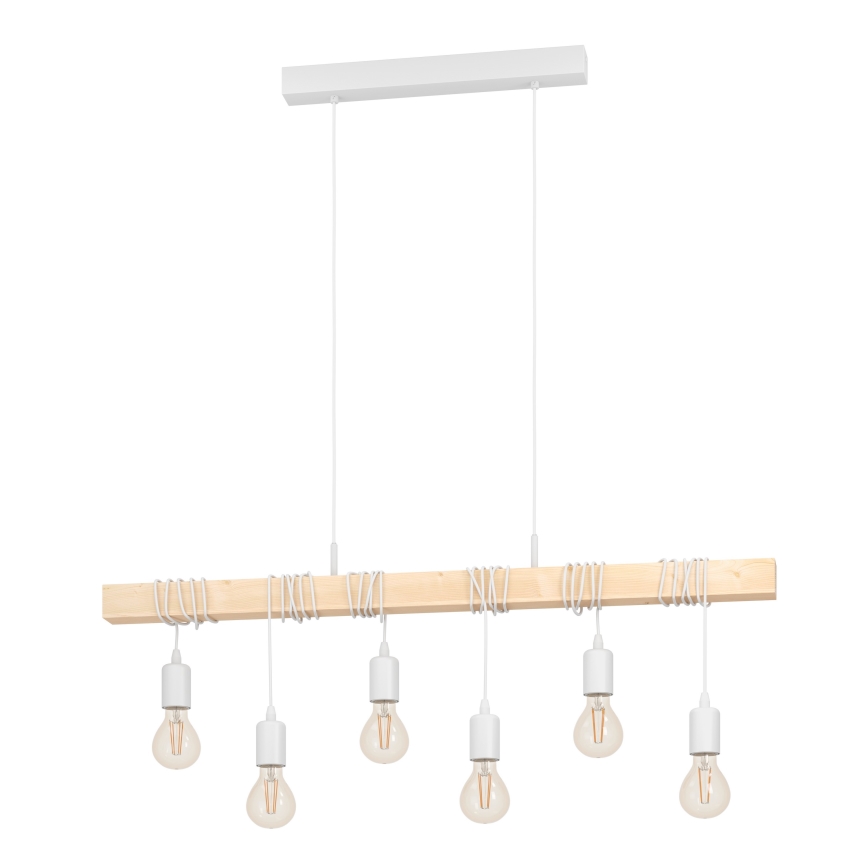 Eglo - Chandelier on a string TOWNSHEND 6xE27/60W/230V - FSC certified