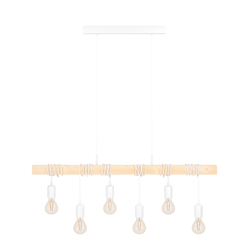 Eglo - Chandelier on a string TOWNSHEND 6xE27/60W/230V - FSC certified