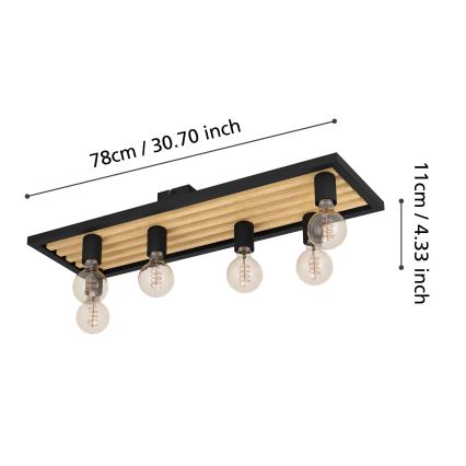 Eglo - Ceiling light 6xE27/40W/230V