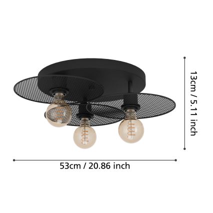 Eglo - Ceiling light 3xE27/40W/230V
