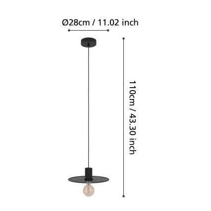 Eglo - Chandelier on a string 1xE27/40W/230V