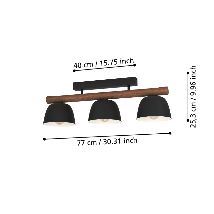 Eglo - Surface-mounted chandelier 3xE27/40W/230V