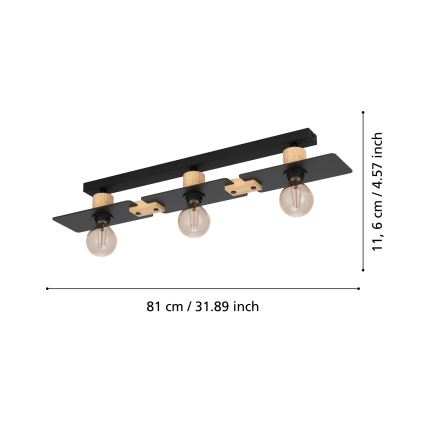 Eglo - Ceiling light 3xE27/40W/230V