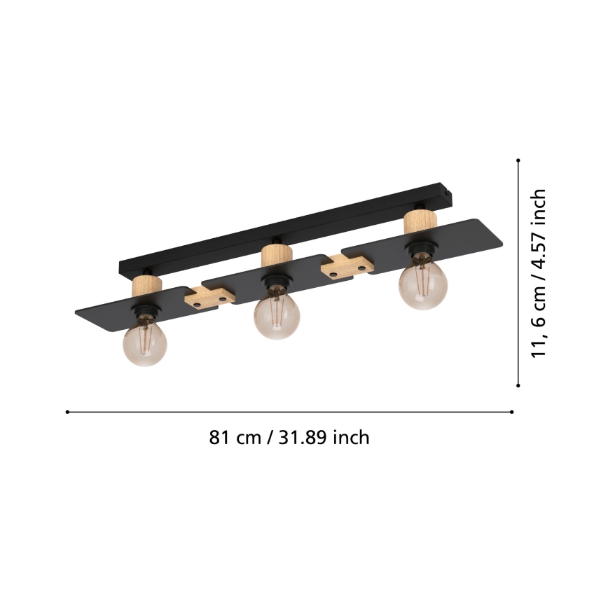 Eglo - Ceiling light 3xE27/40W/230V
