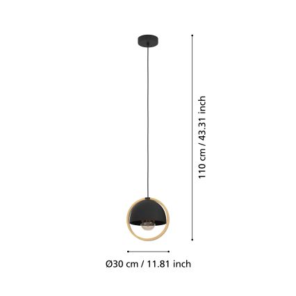 Eglo - Chandelier on a string 1xE27/40W/230V