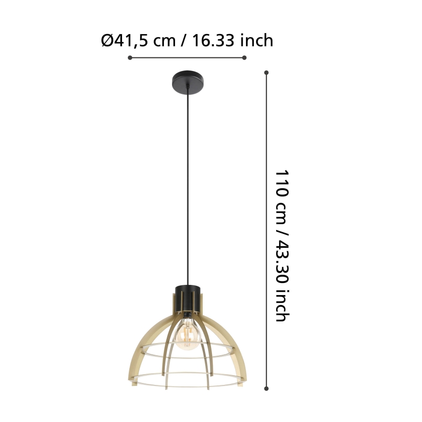 Eglo - Chandelier on a string 1xE27/40W/230V gold