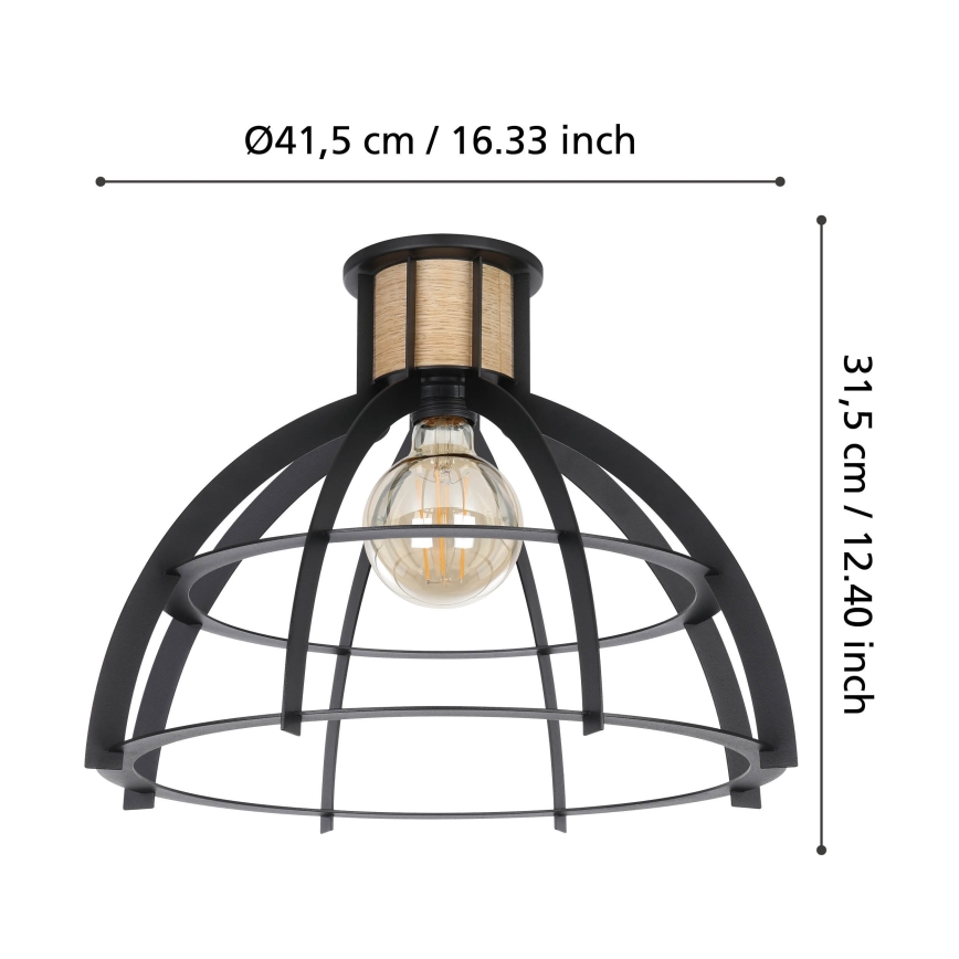 Eglo - Ceiling light 1xE27/40W/230V black