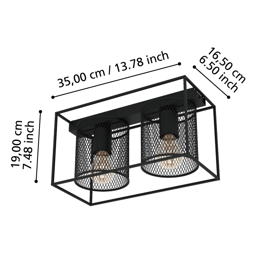 Eglo - Ceiling light 2xE27/40W/230V