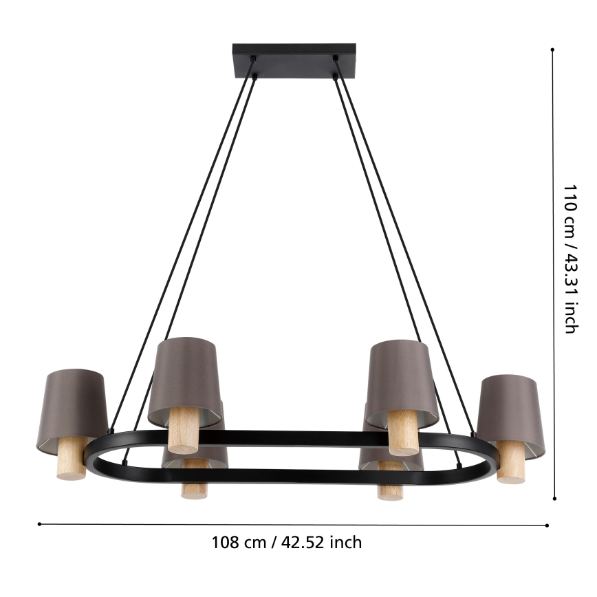 Eglo - Chandelier on a string 6xE27/40W/230V
