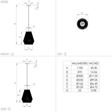 Eglo - Chandelier on a string 1xE27/40W/230V