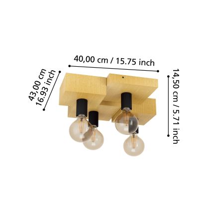 Eglo - Ceiling light 4xE27/40W/230V