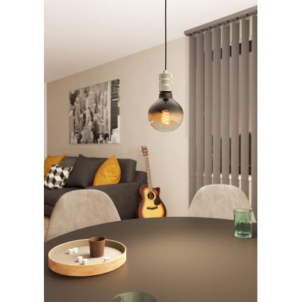 Eglo - Chandelier on a string 1xE27/40W/230V chrome