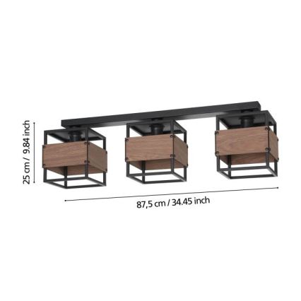 Eglo - Ceiling light 3xE27/40W/230V