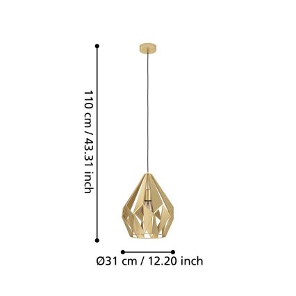 Eglo - Chandelier on a string 1xE27/60W/230V d. 31 cm