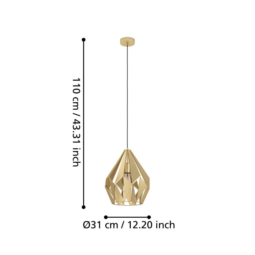 Eglo - Chandelier on a string 1xE27/60W/230V d. 31 cm