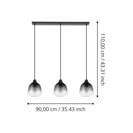 Eglo - Chandelier on a string 3xE27/40W/230V