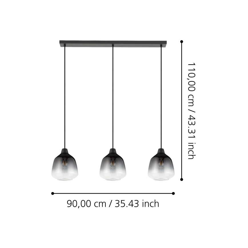Eglo - Chandelier on a string 3xE27/40W/230V