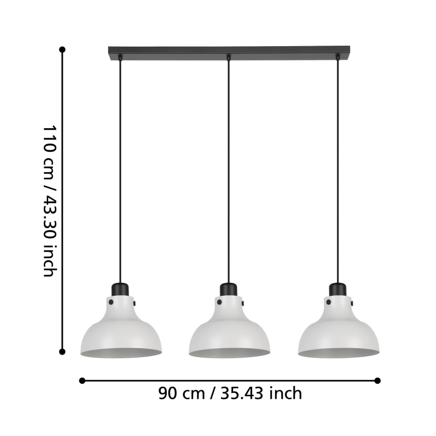 Eglo - Chandelier on a string 3xE27/40W/230V