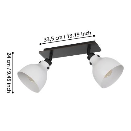 Eglo 43828 - Spotlight MATLOCK 2xE27/40W/230V
