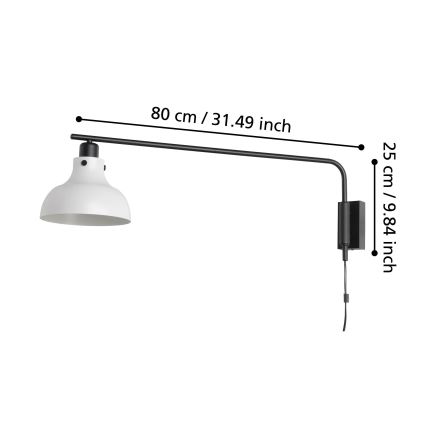 Eglo - Wall light 1xE27/40W/230V