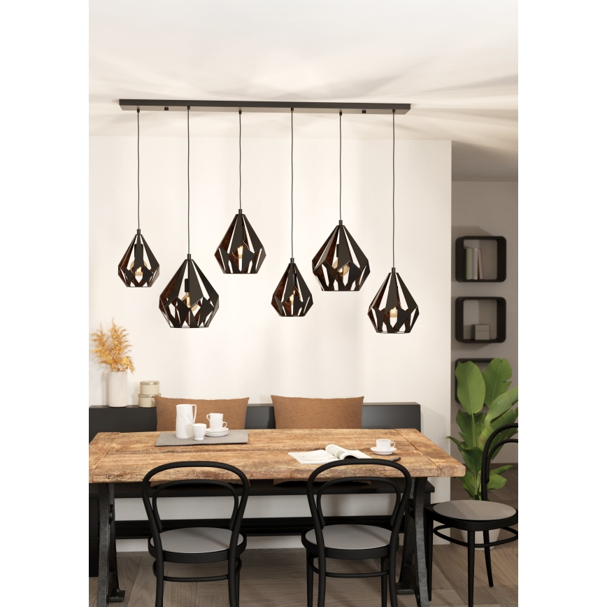 Eglo - Chandelier on a string 6xE27/40W/230V