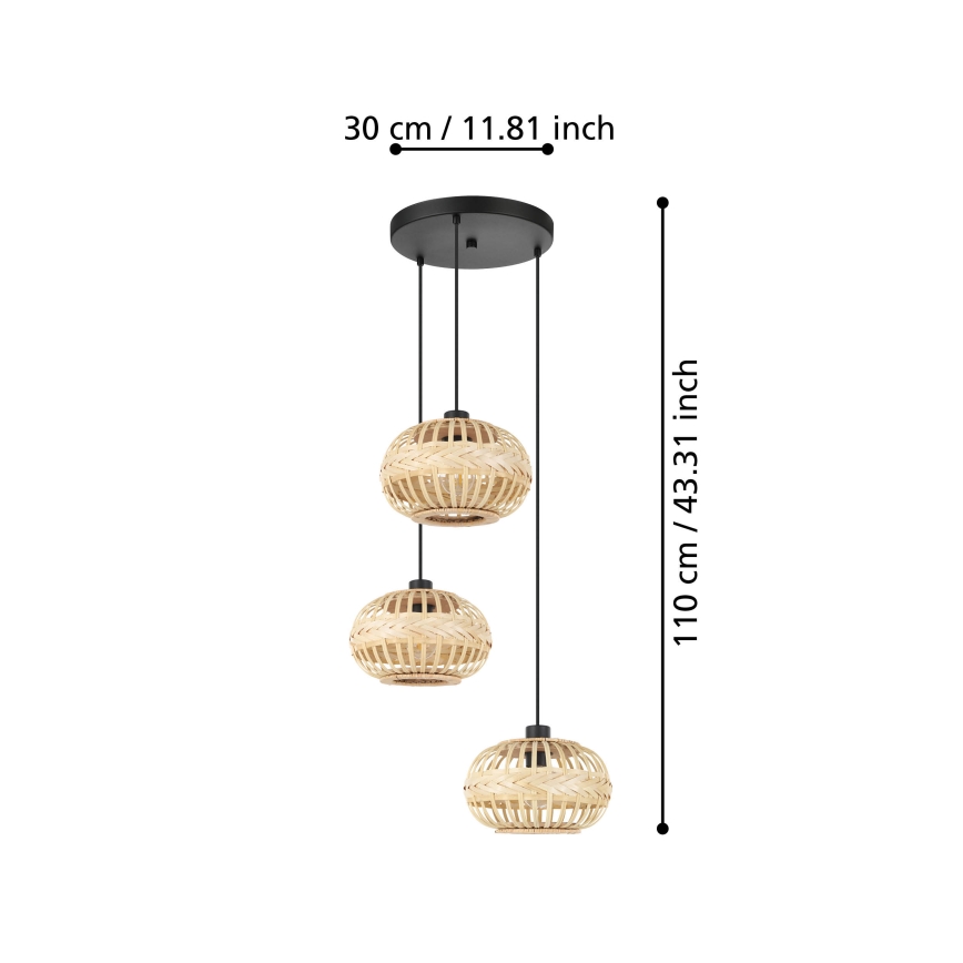 Eglo - Chandelier on a string 3xE27/40W/230V d. 48 cm