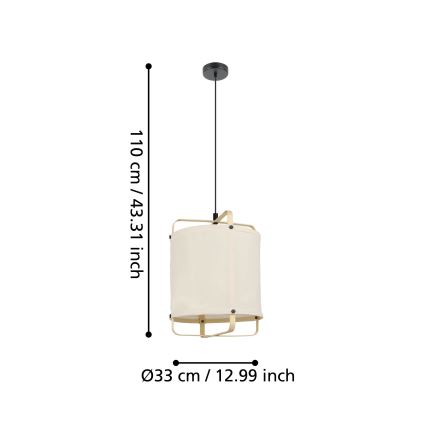 Eglo - Chandelier on a string 1xE27/40W/230V
