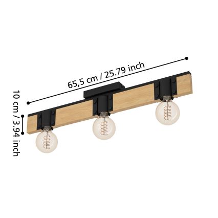 Eglo - Ceiling light 3xE27/40W/230V