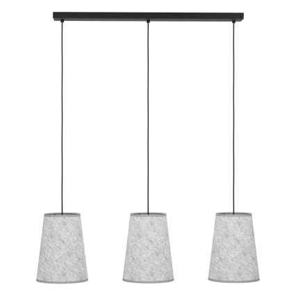 Eglo - Chandelier on a string 3xE27/40W/230V grey