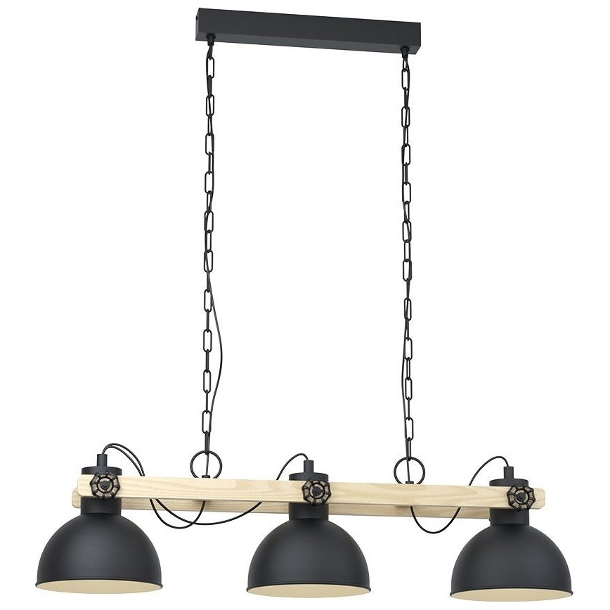 Eglo - 3-Light Chain Chandelier, E27/28W/230V