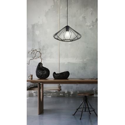 Eglo - Chandelier on a string 1xE27/40W/230V d. 42,5 cm black