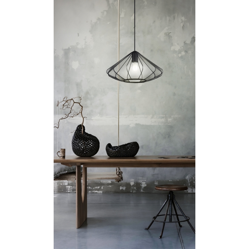 Eglo - Chandelier on a string 1xE27/40W/230V d. 42,5 cm black