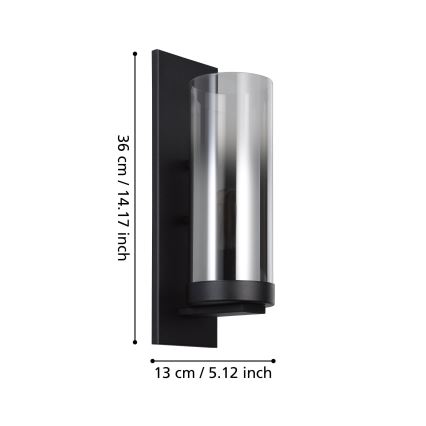 Eglo - Wall light 1xE27/40W/230V black