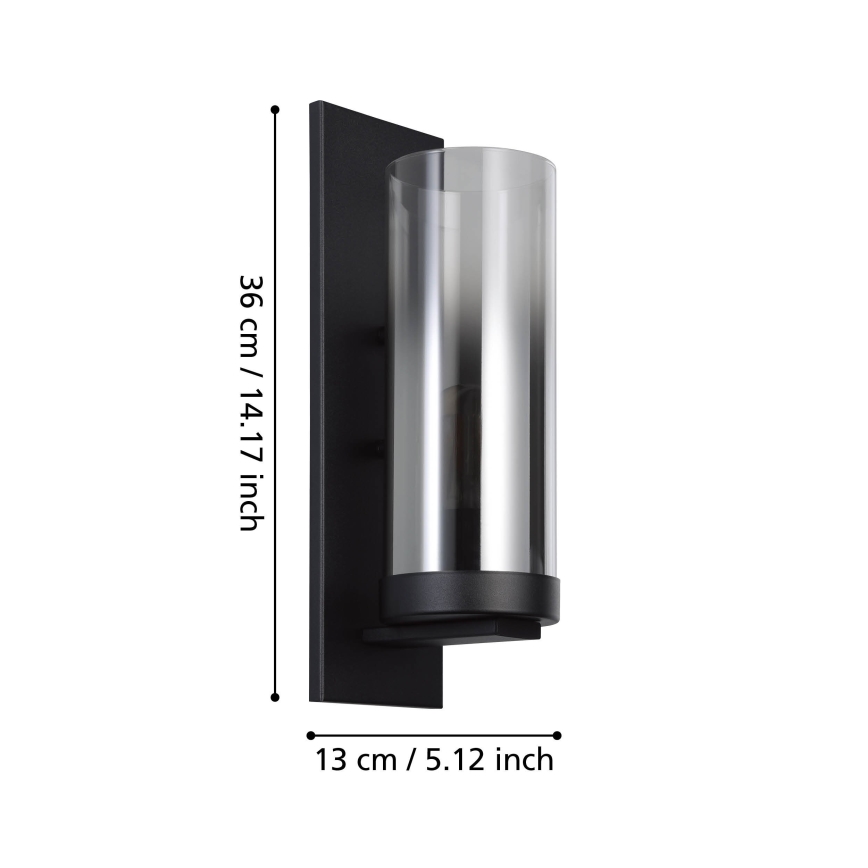 Eglo - Wall light 1xE27/40W/230V black