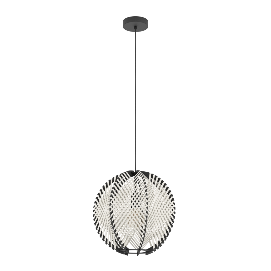 Eglo - Chandelier on a string 1xE27/40W/230V d. 40 cm white/black