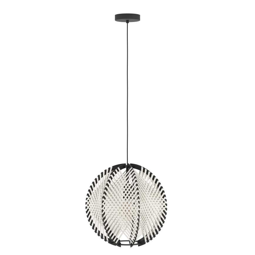 Eglo - Chandelier on a string 1xE27/40W/230V d. 40 cm white/black