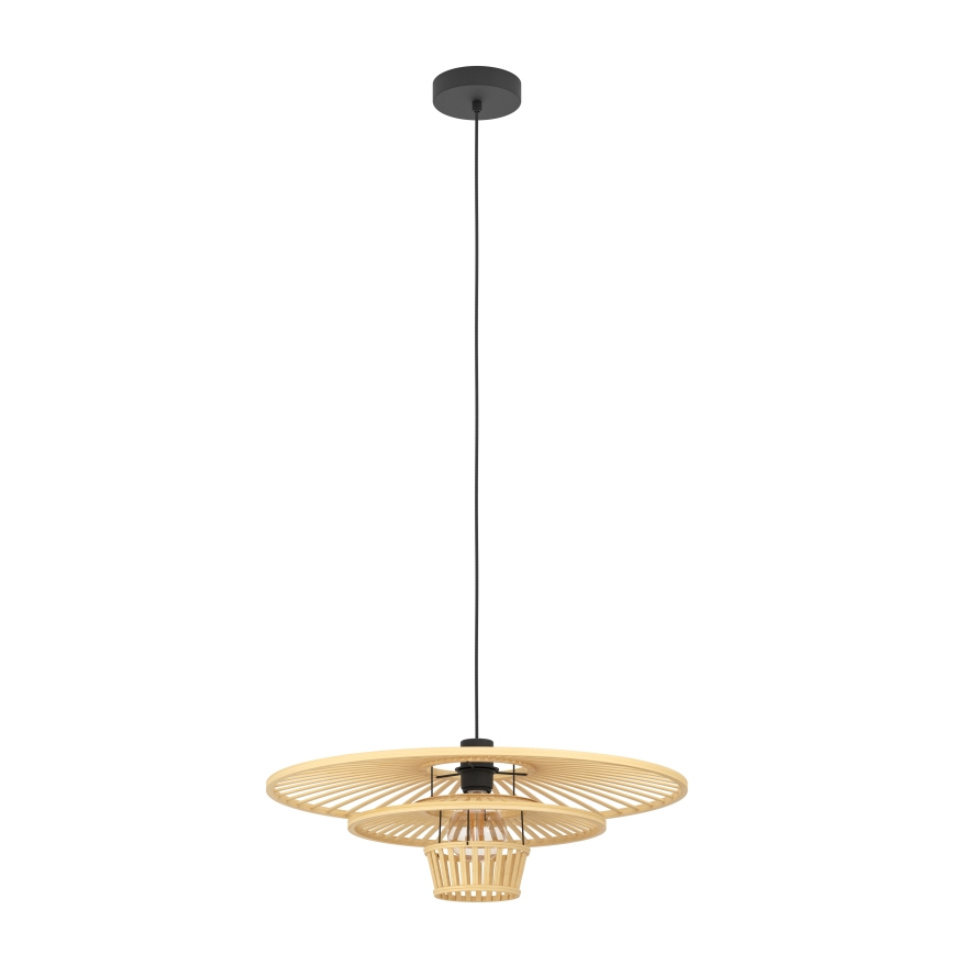 Eglo - Cable-suspended pendant light 1xE27/40W/230V bamboo