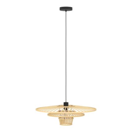 Eglo - Cable-suspended pendant light 1xE27/40W/230V bamboo