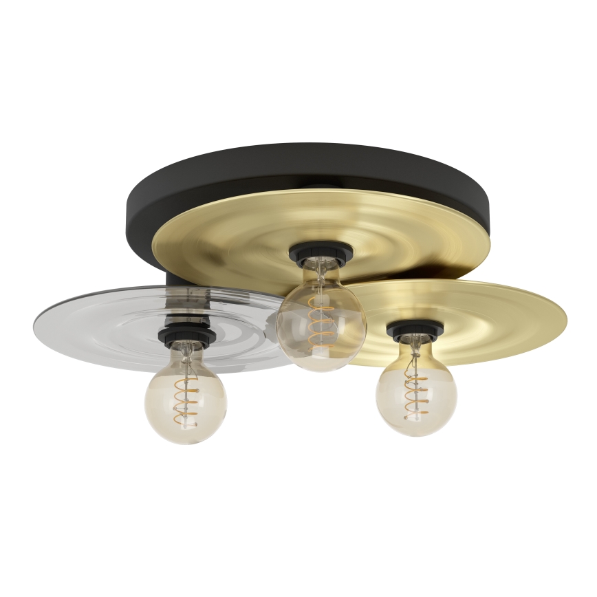 Eglo - Ceiling light 3xE27/40W/230V gold/black