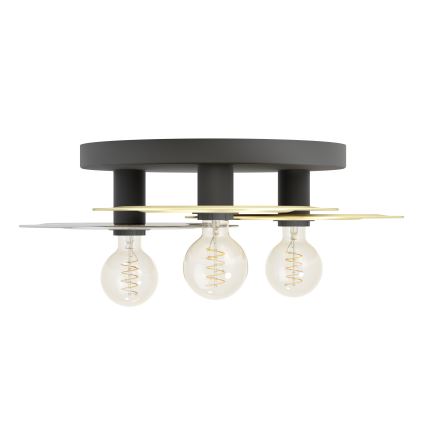 Eglo - Ceiling light 3xE27/40W/230V gold/black