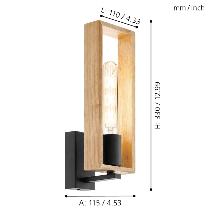 Eglo - Wall light 1xE27/60W/230V - FSC certified