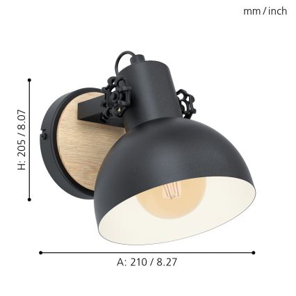 Eglo - Wall light 1xE27/28W/230V